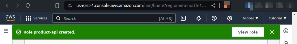 create role flash message