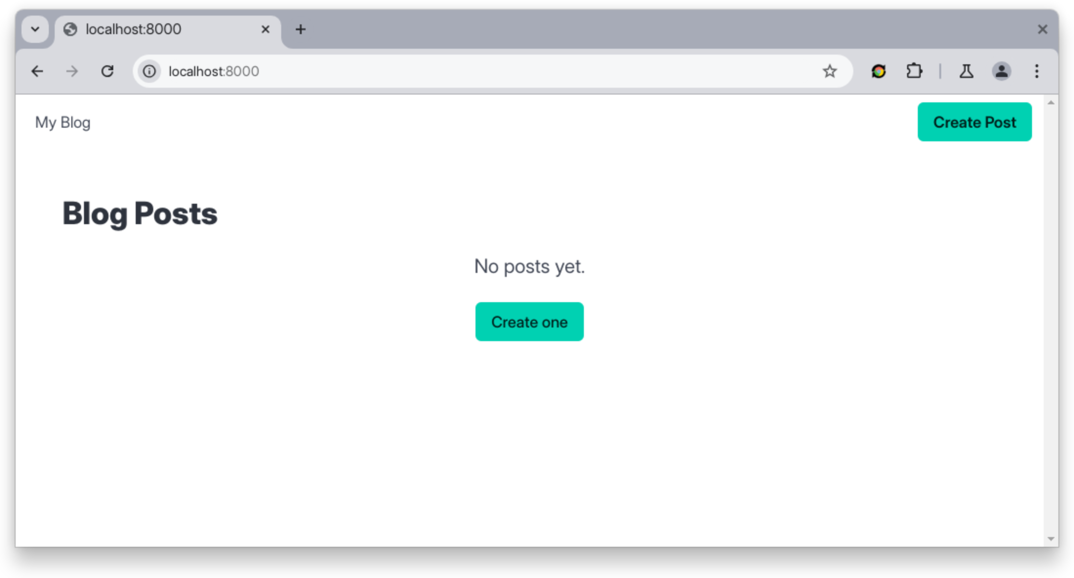 Application empty state