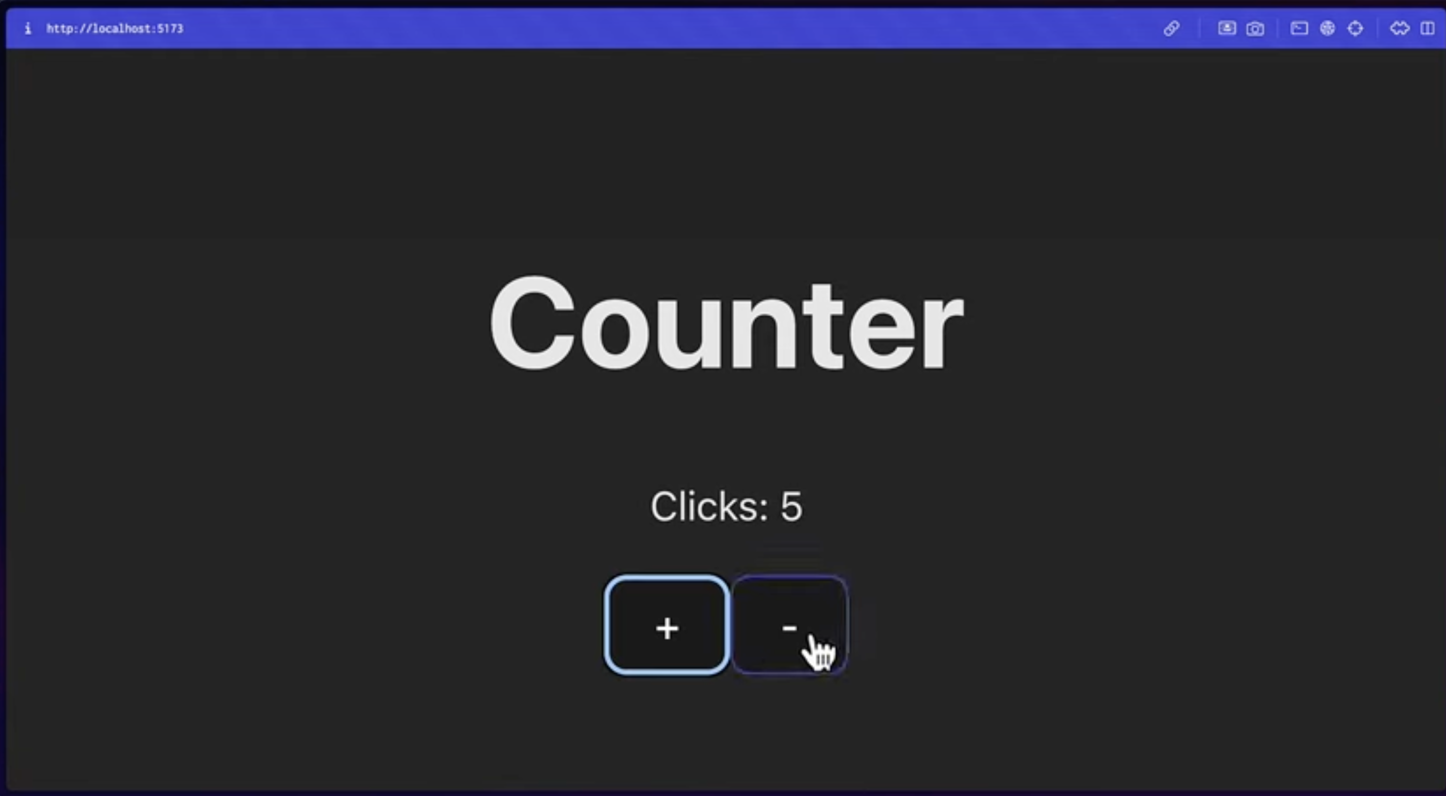 Screenshot of the app being bulit