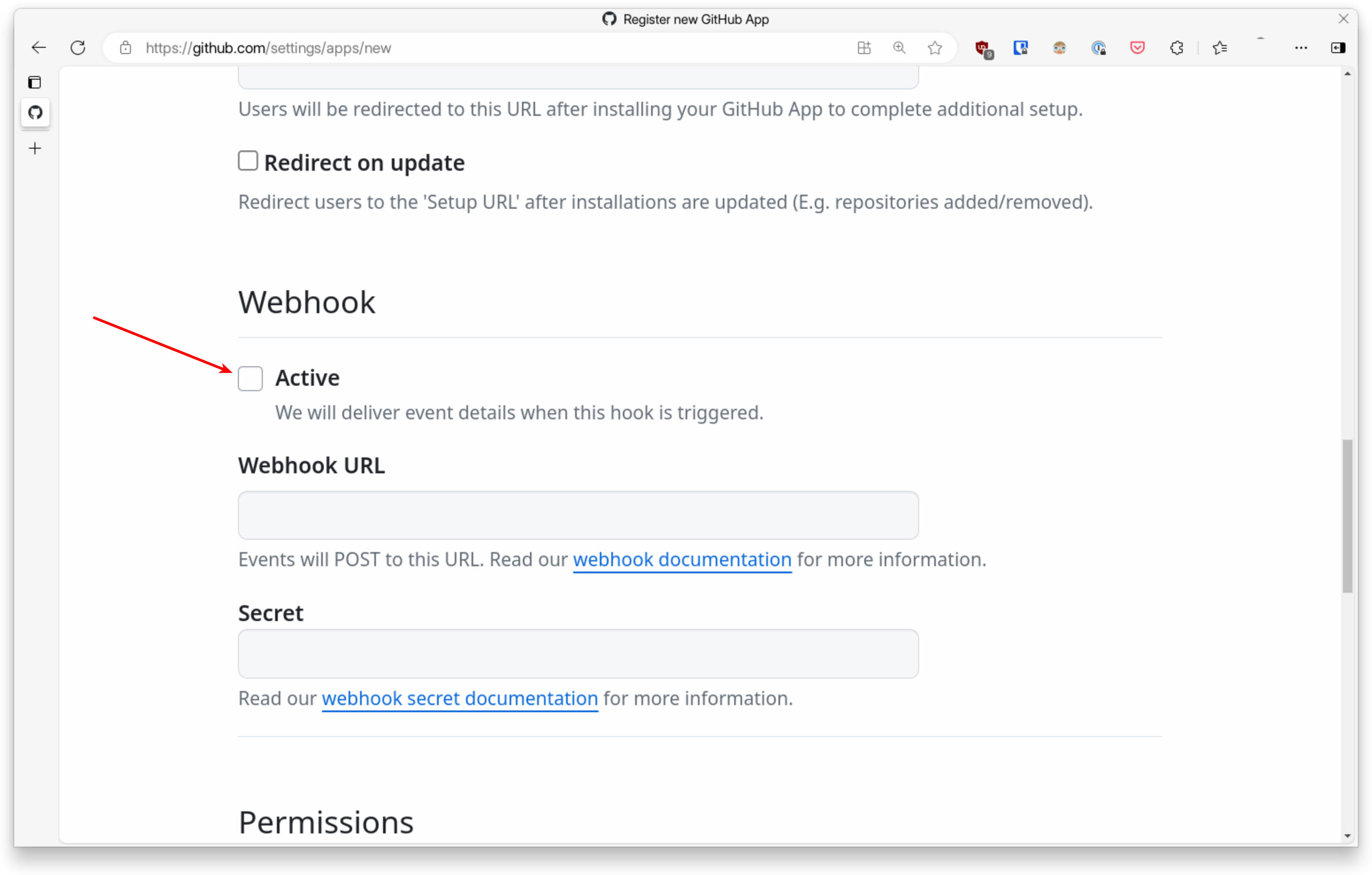 Deactivate WebHook