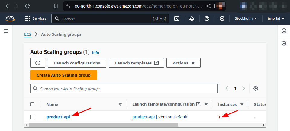 product-api auto-scaling group
