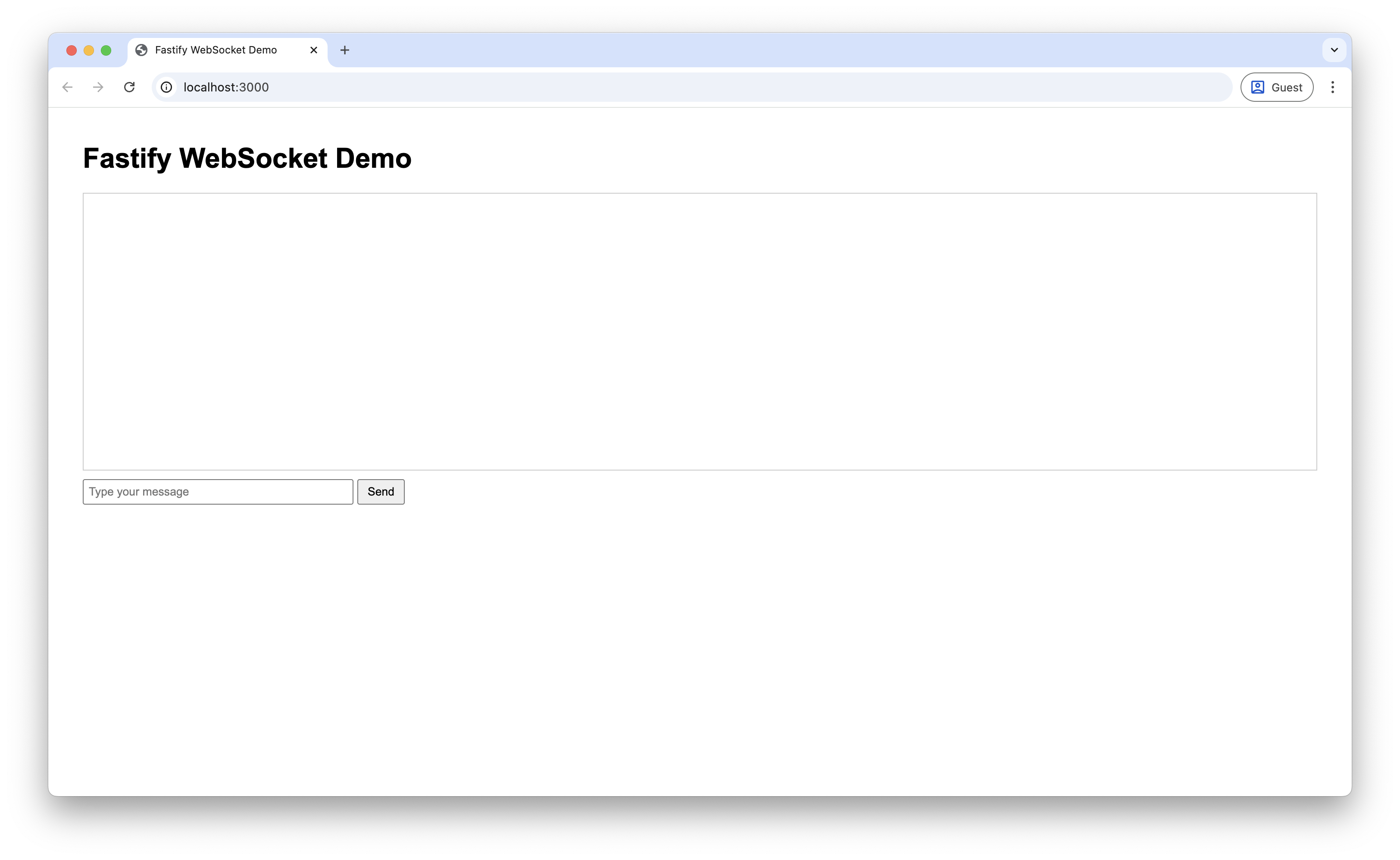 Screenshot of the demo interface