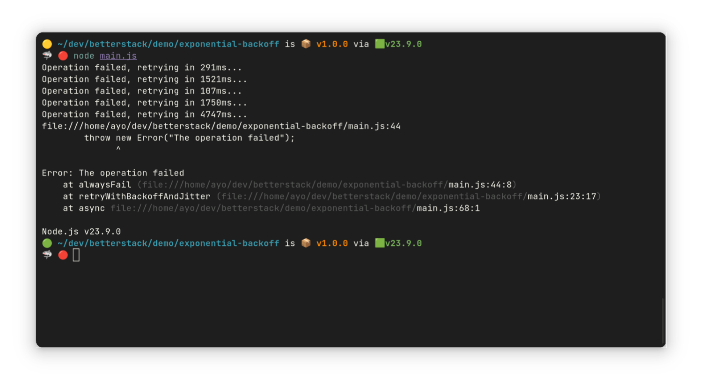 Exponential backoff with Jitter