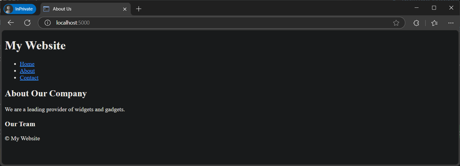 Flask template inheritance demo