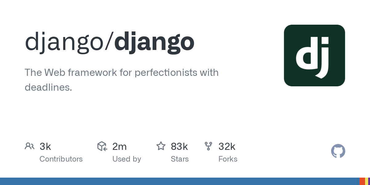 Screenshot of Django GitHub page