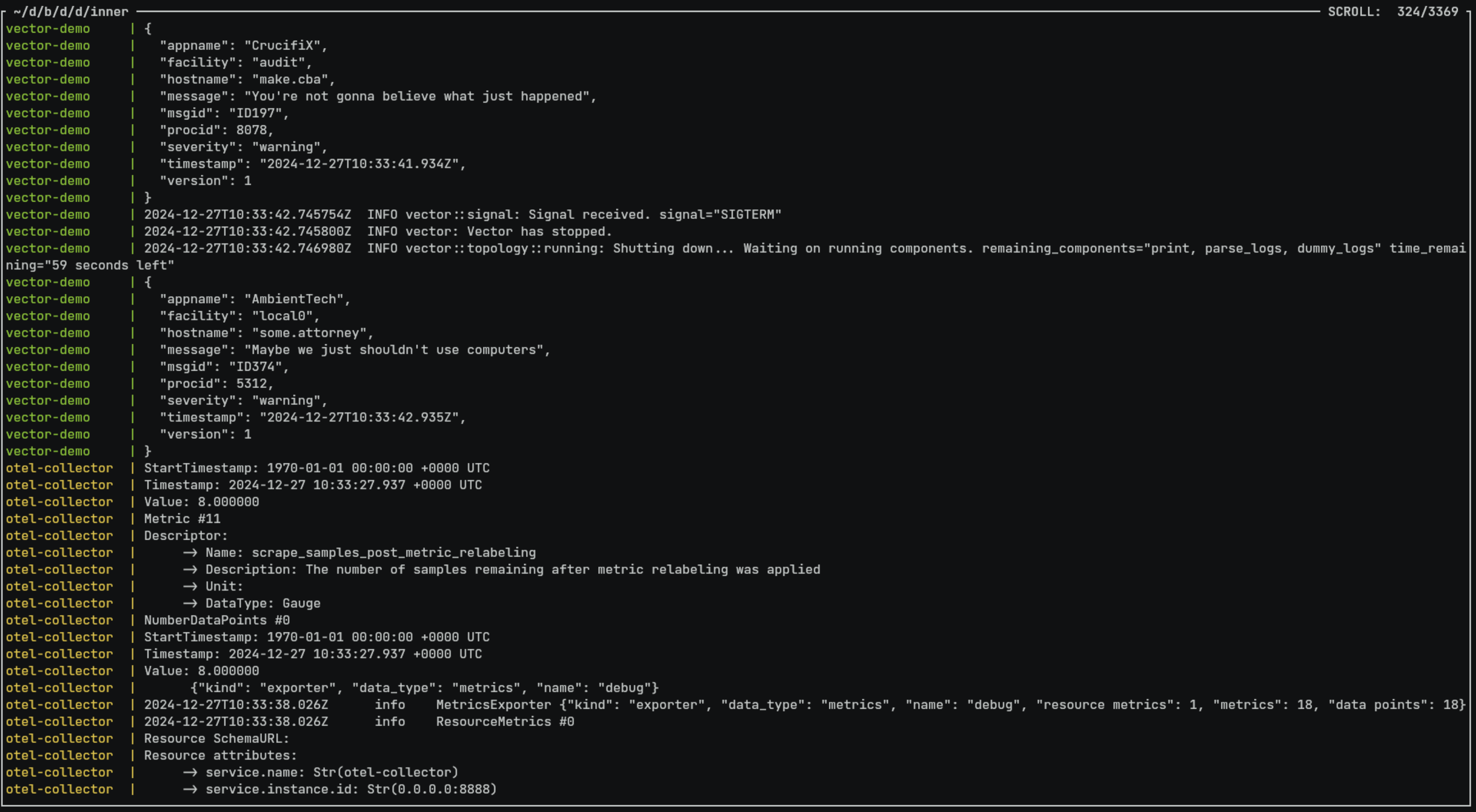 Docker Compose logs