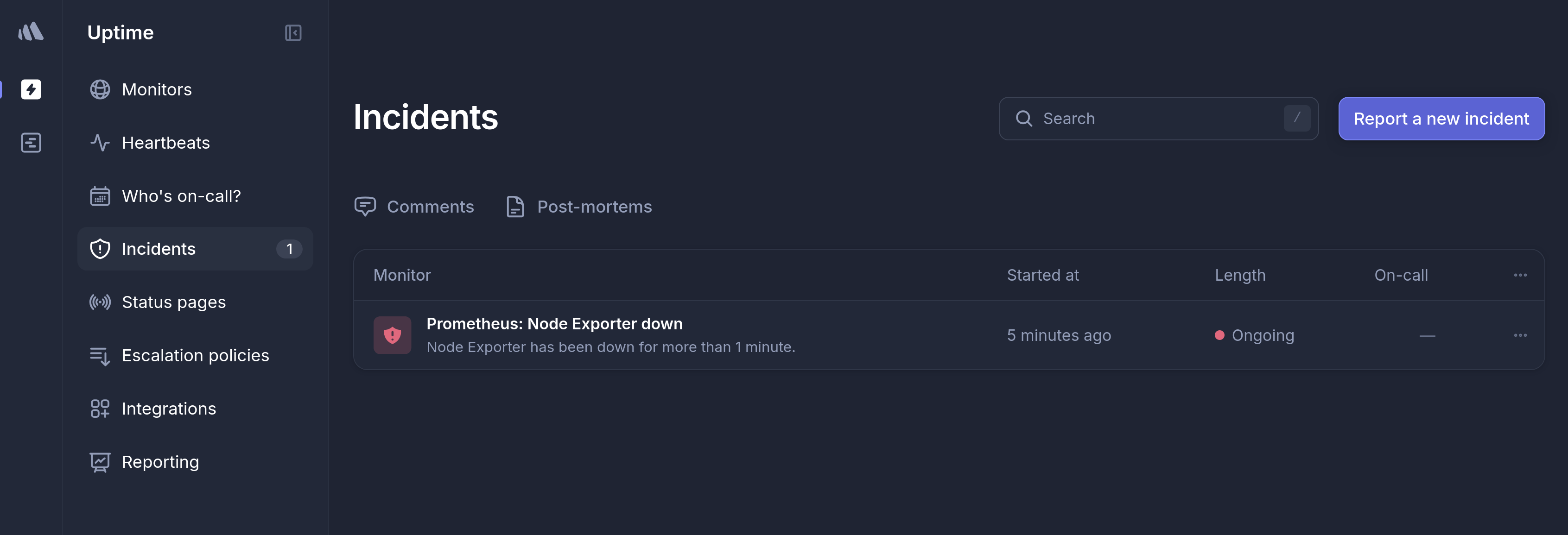 Better Stack incidents