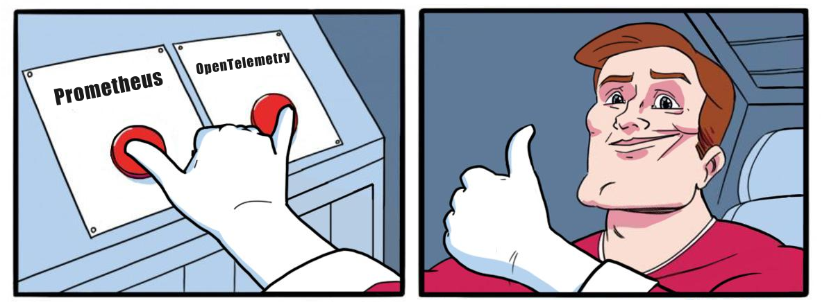 Choosing both OpenTelemetry and Prometheus metrics