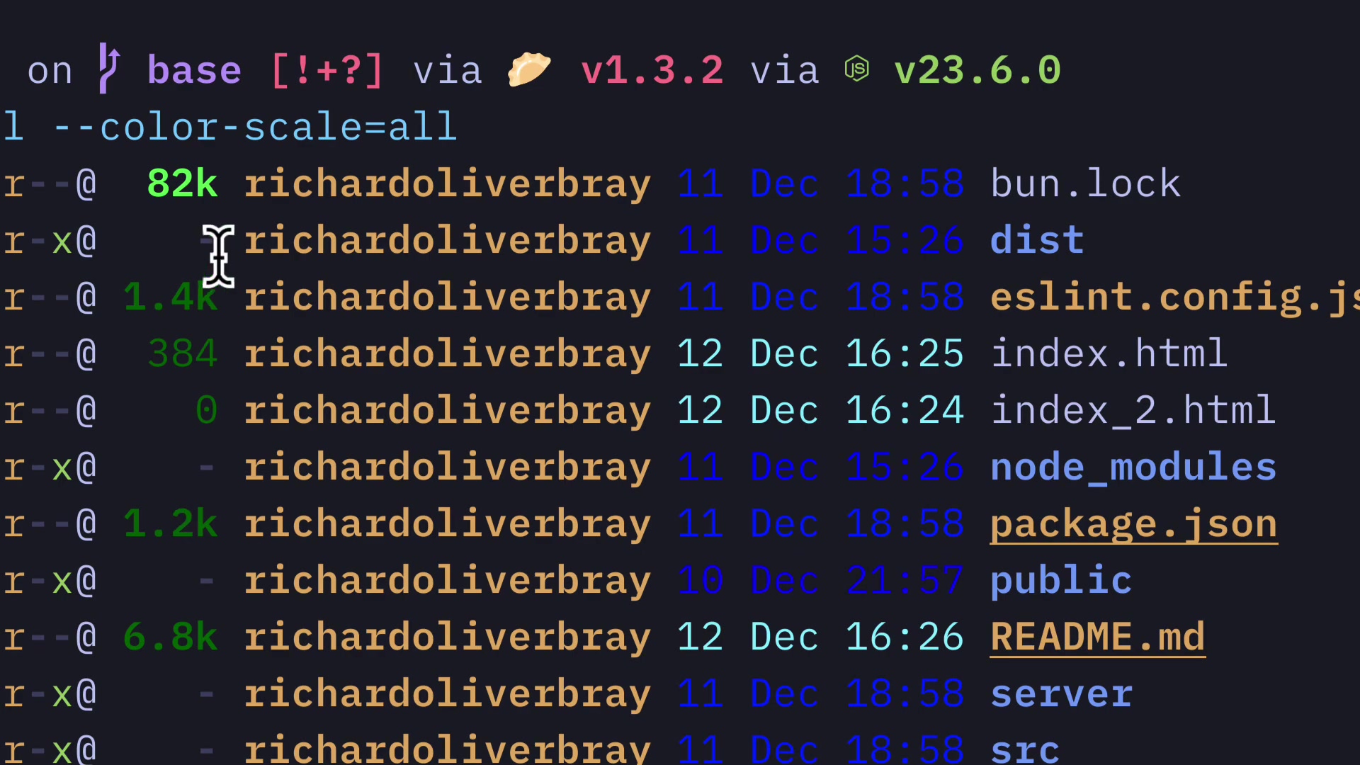 eza color scale output