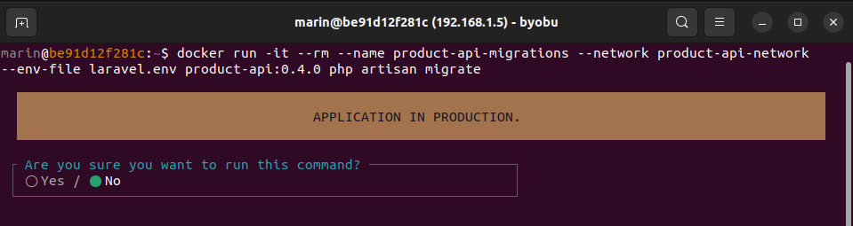 Pending migration prompt
