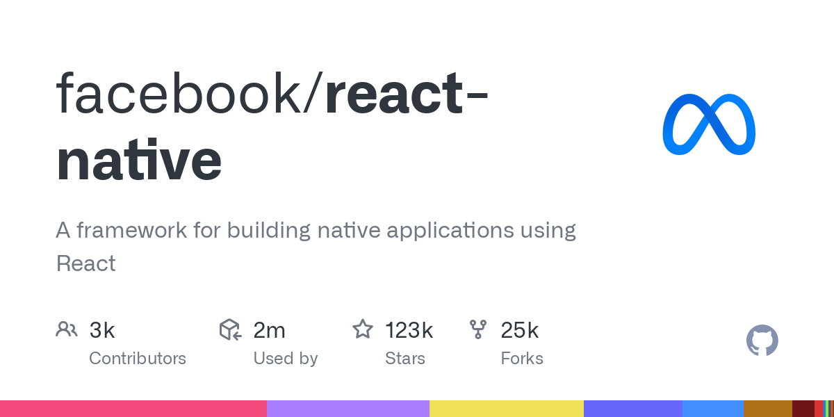 Screenshot of React Native Github page