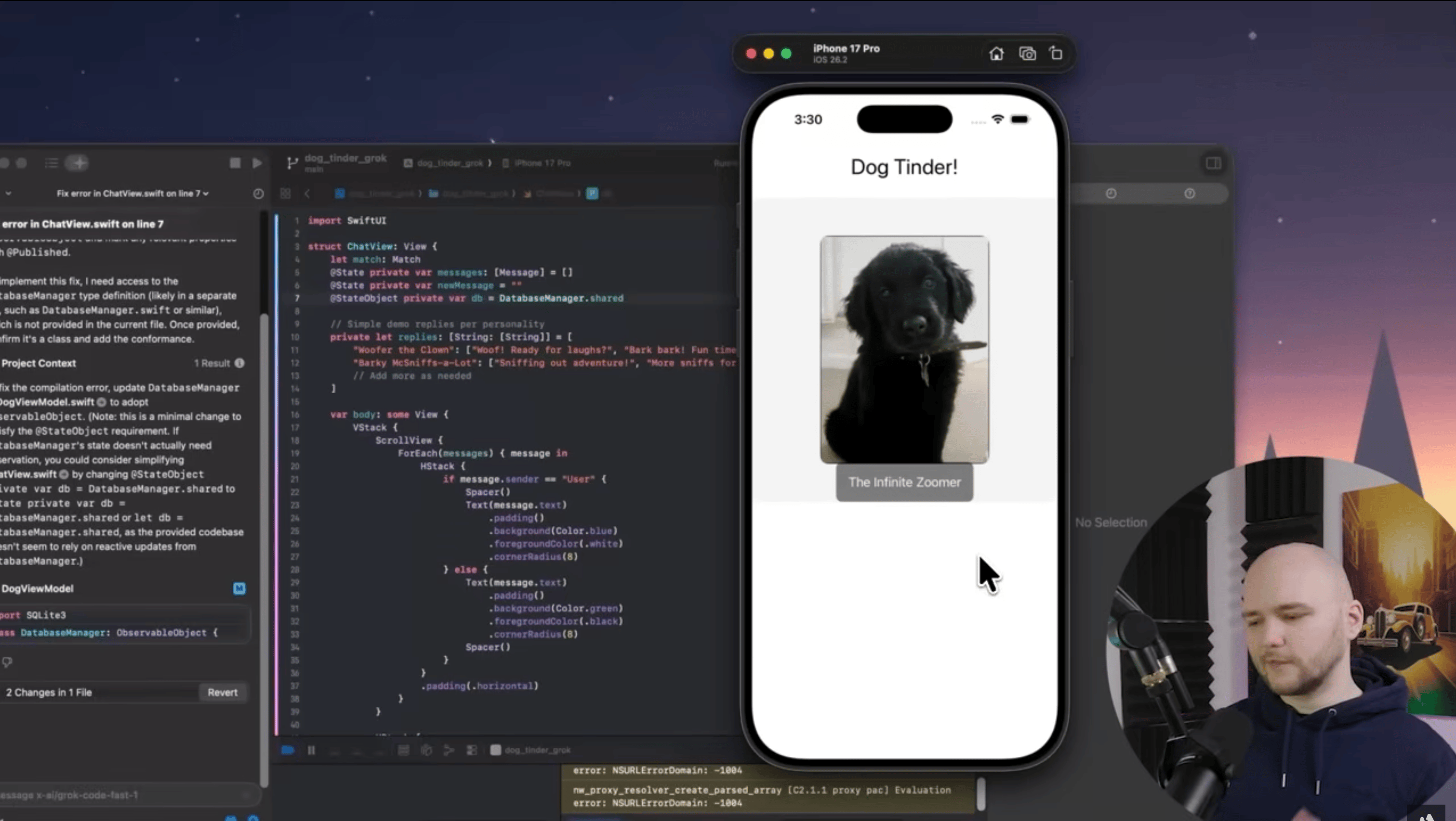 Screenshot of the Grok interface