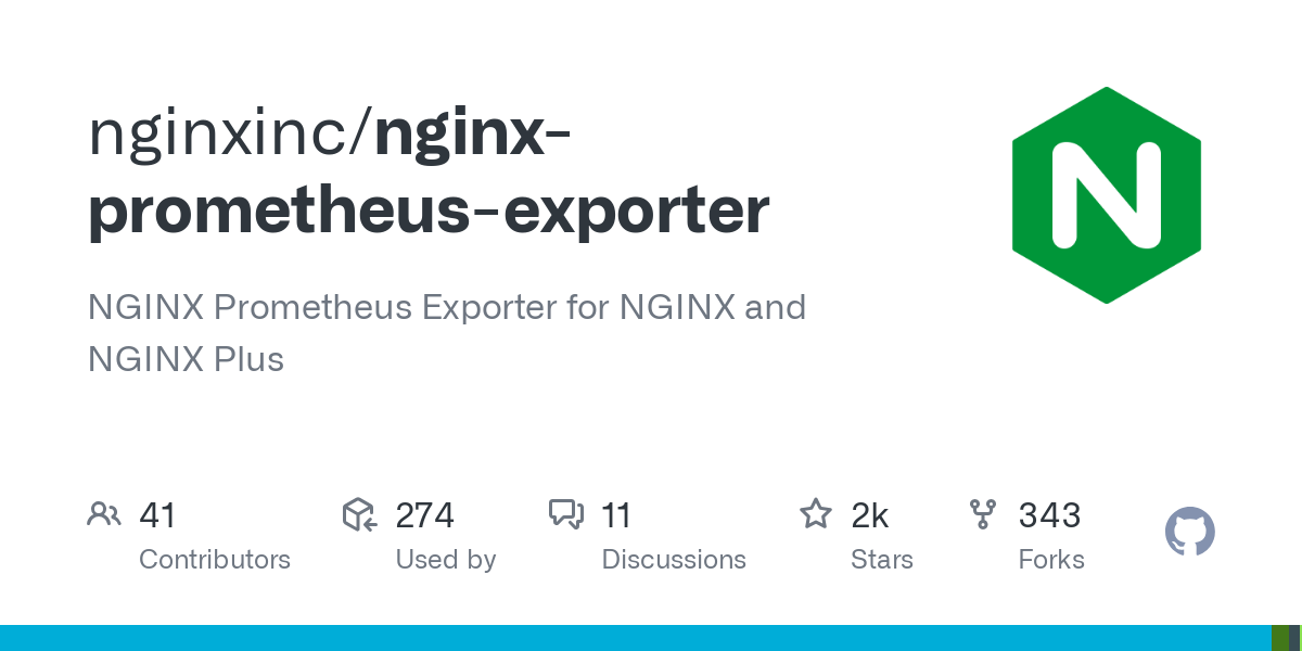 Nginx exporter GitHub image