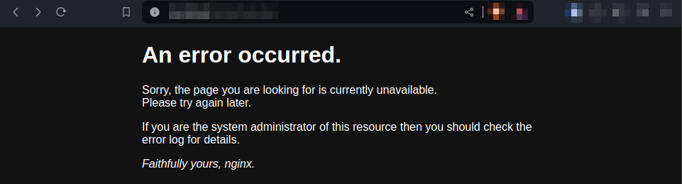 Default nginx 5xx error page