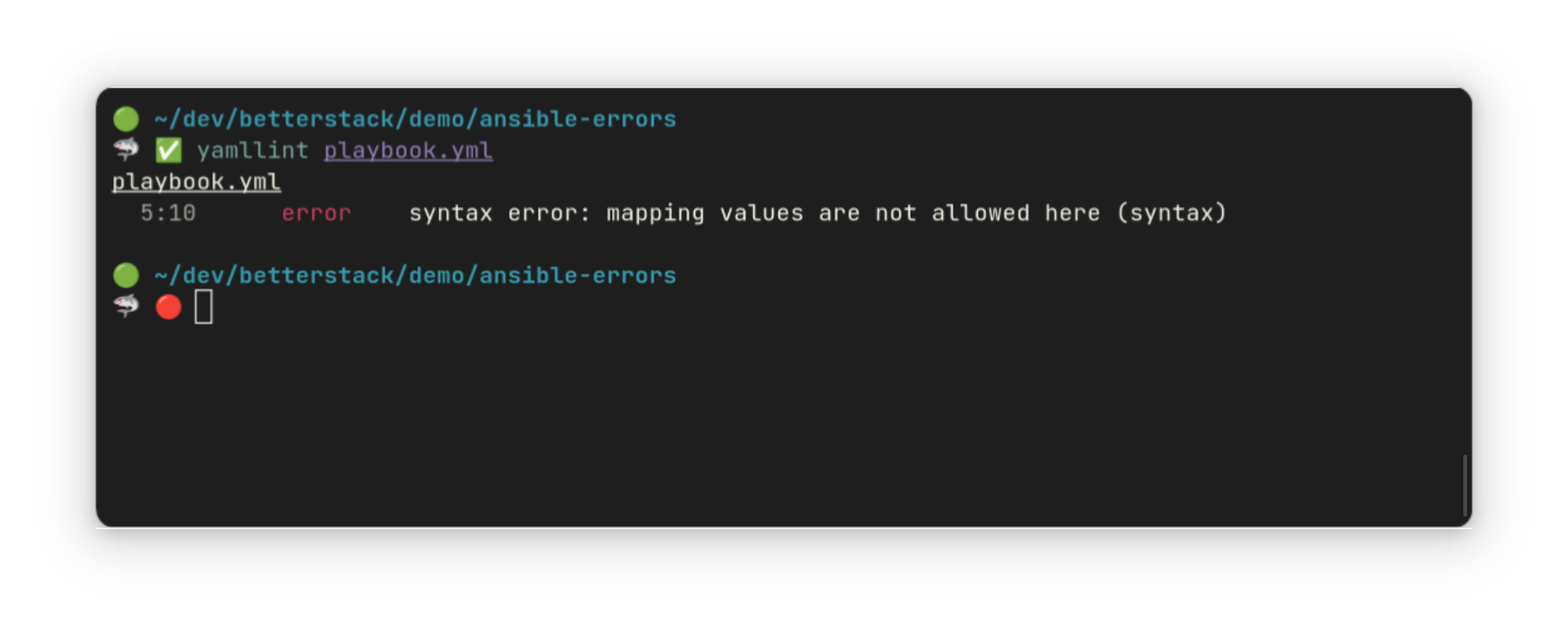 Yamllint errors