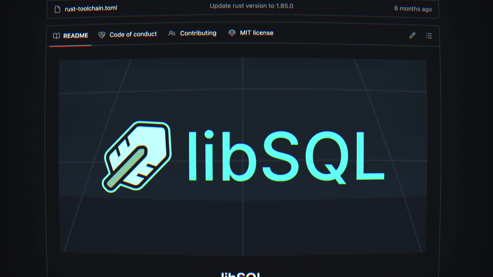 The official GitHub repository page for libSQL showing the open-source project