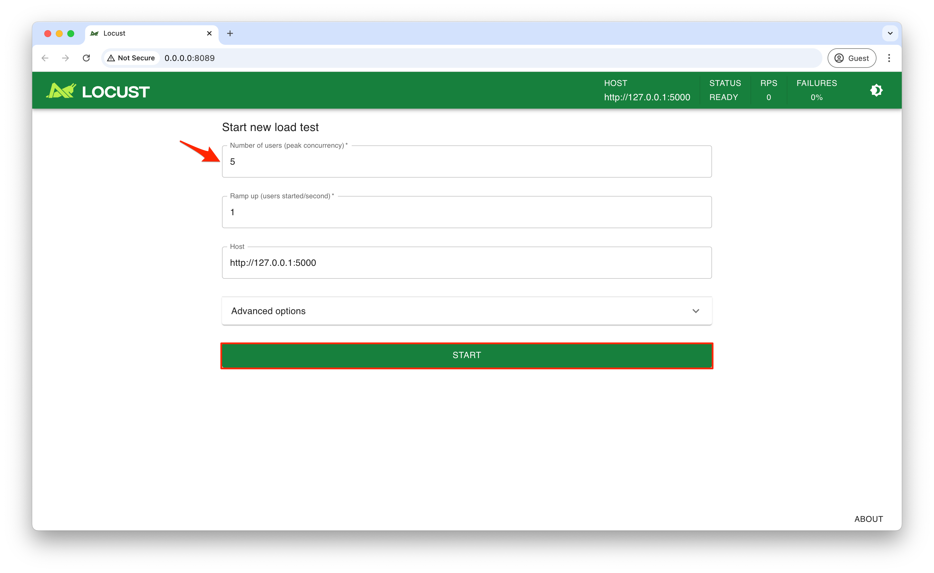 Screenshot of the Dashboard with the settings modifed
