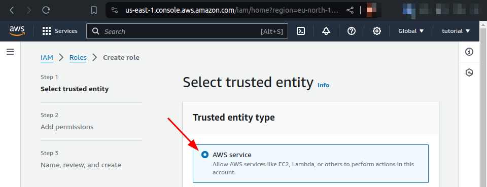 specify trusted entity type