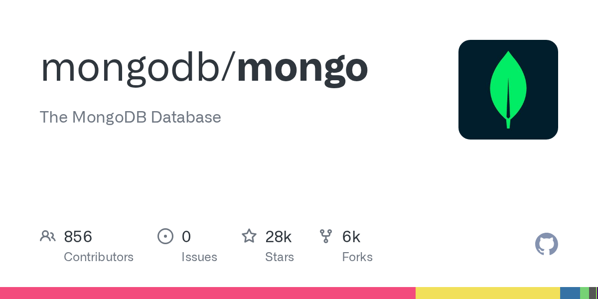 Screenshot of MongoDB Github page