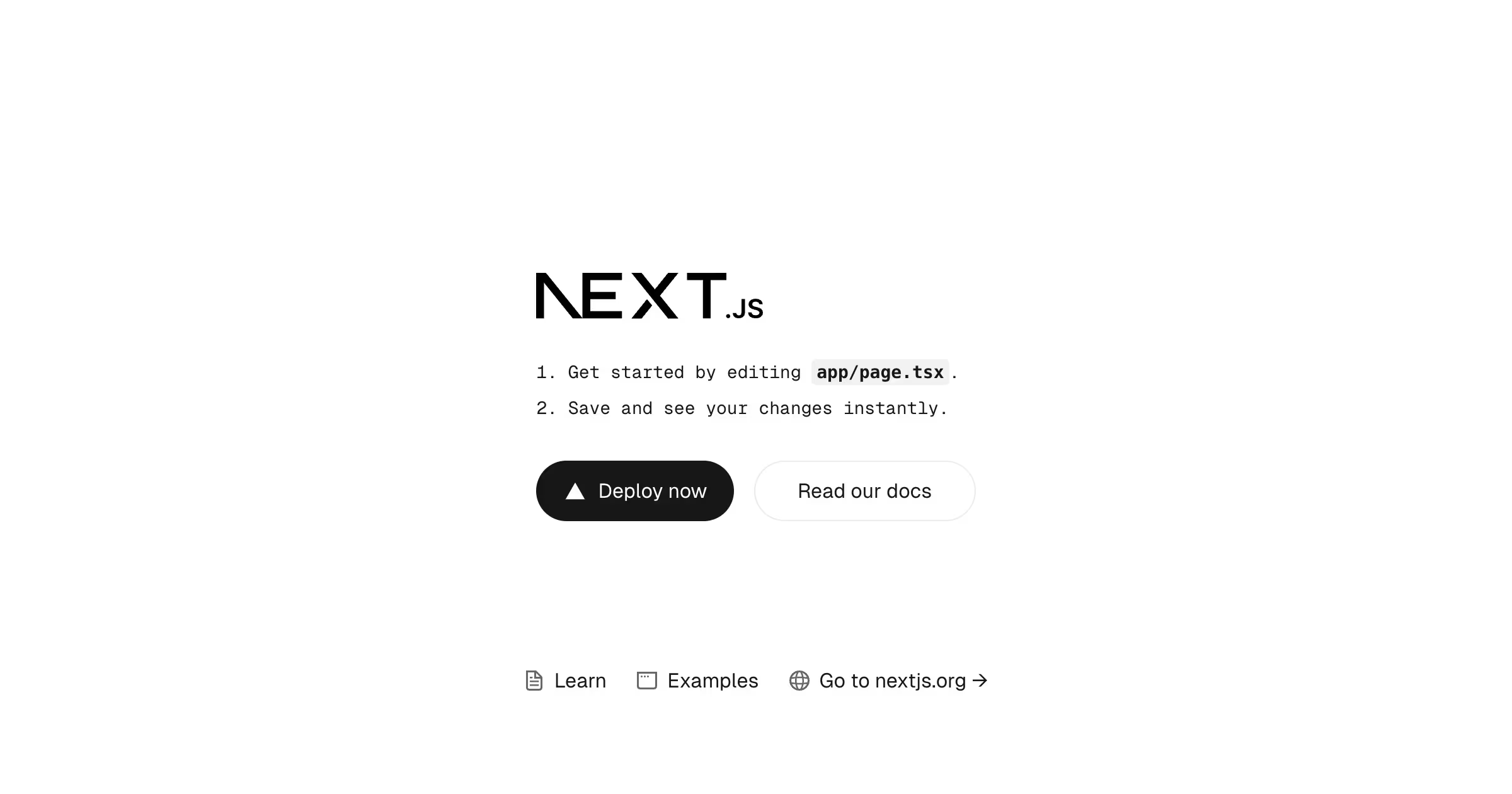 Screenshot of Next.js features