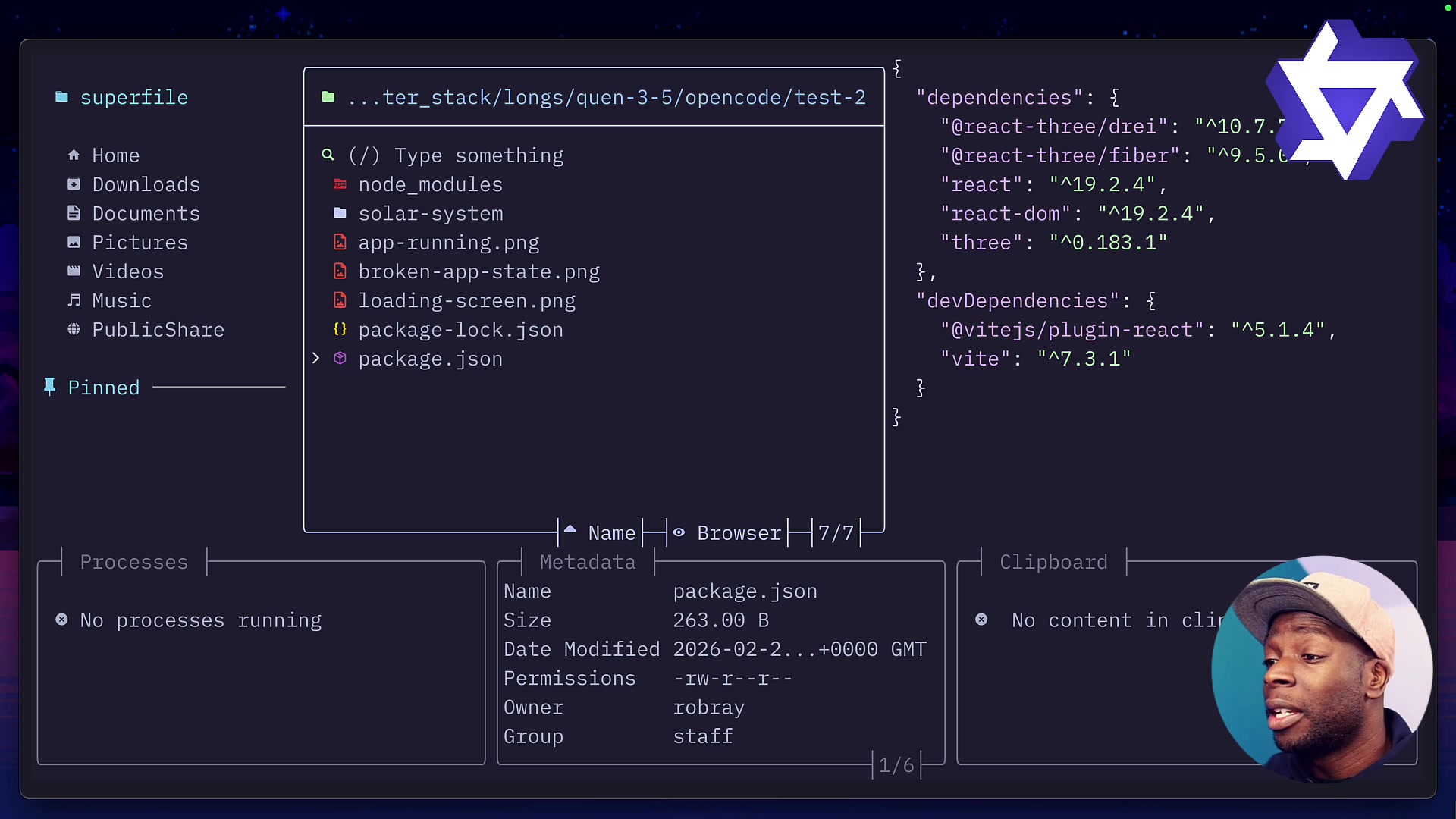 A view of the messy and redundant file structure created by Qwen 3.5 for the failed solar system project.