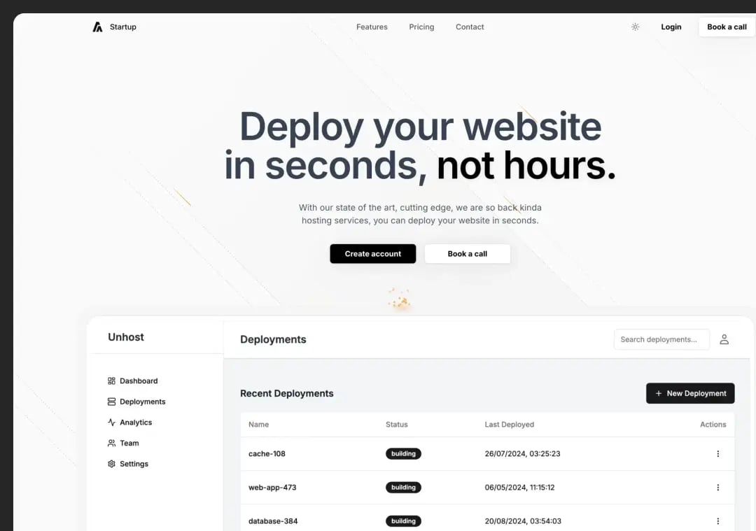Aceternity UI components showcase