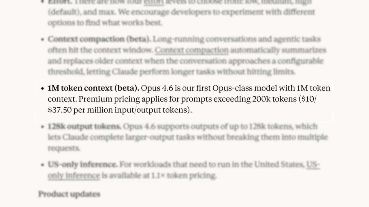 A screenshot of the pricing information for the 1M token context window, showing the rates for prompts exceeding 200k tokens.