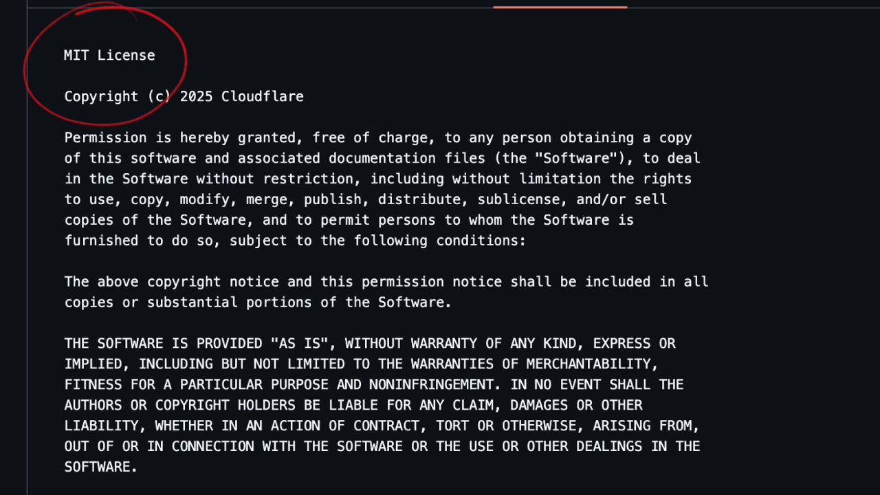 A screenshot of the MIT License text, emphasizing the open-source and permissive nature of the Vibe SDK.