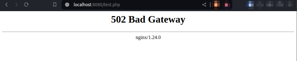 502 Bad Gateway
