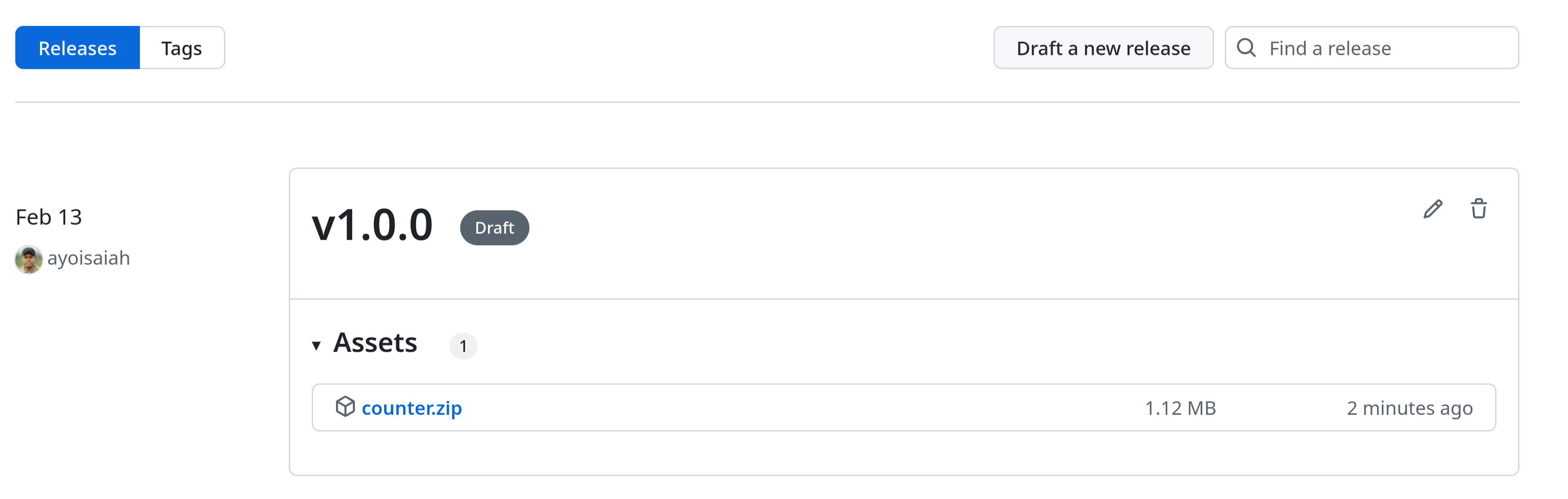 GitHub releases