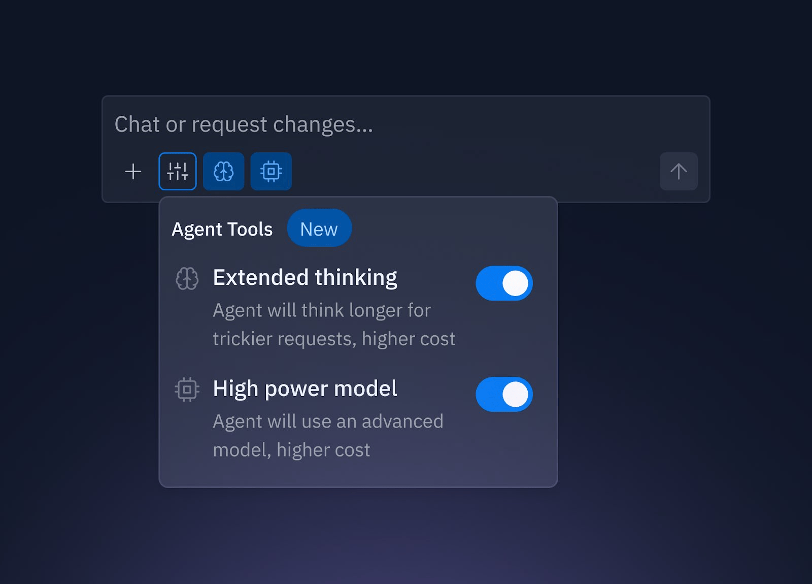 Replit Agent Extended Thinking and High-Power Models interface for complex development tasks