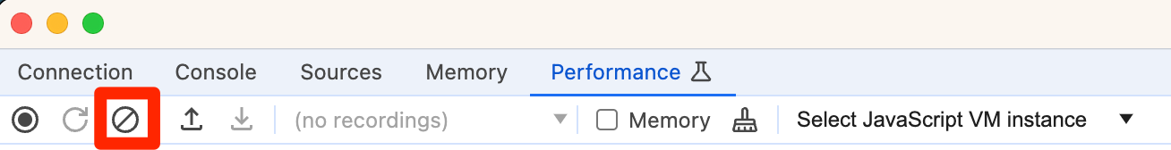 Screenshot of clear button