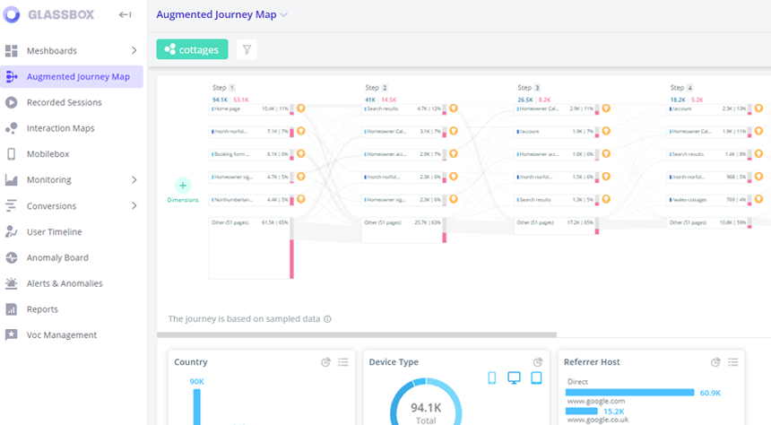 Screenshot of Glassbox UI