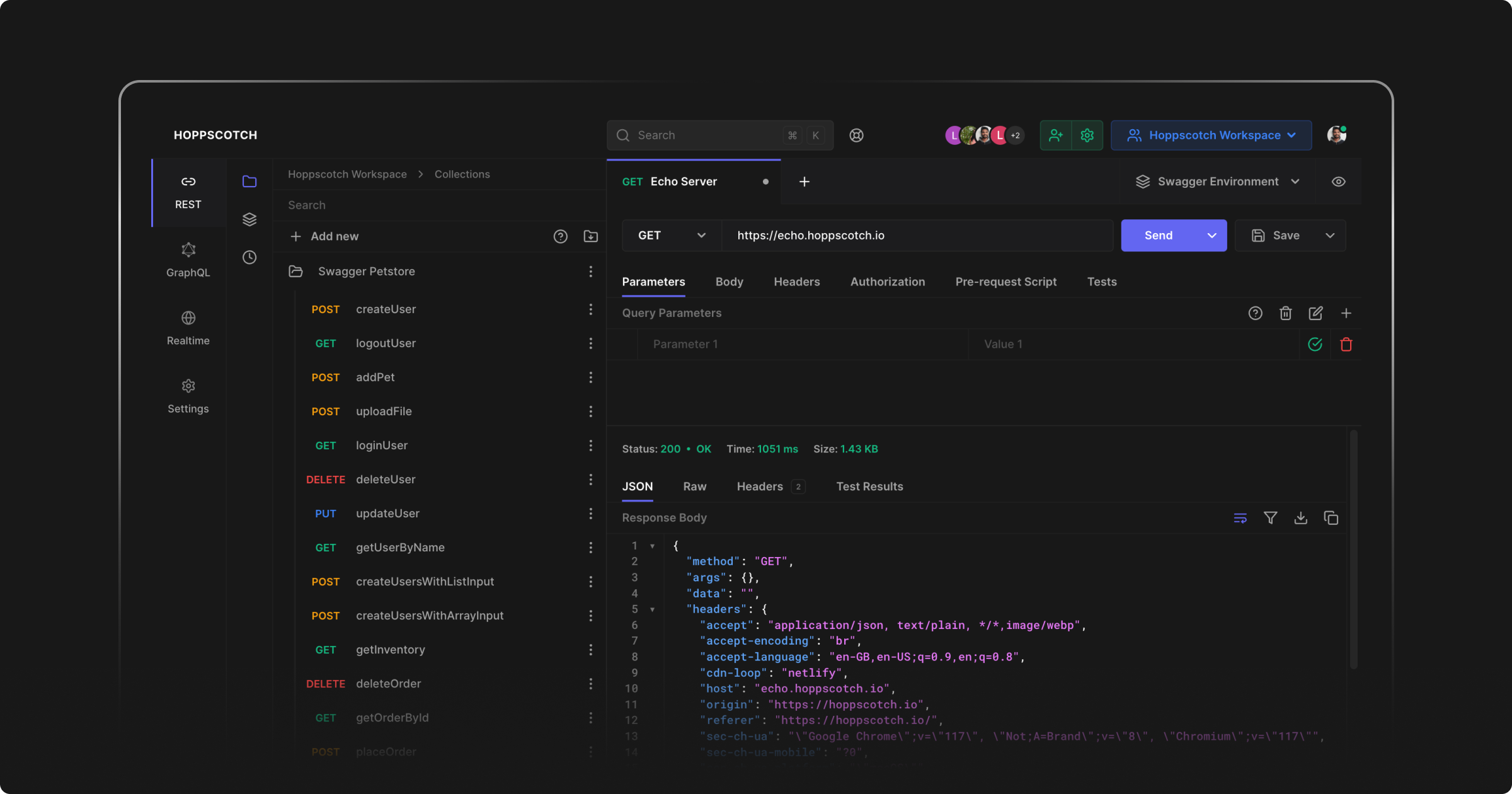 Hoppscotch Interface