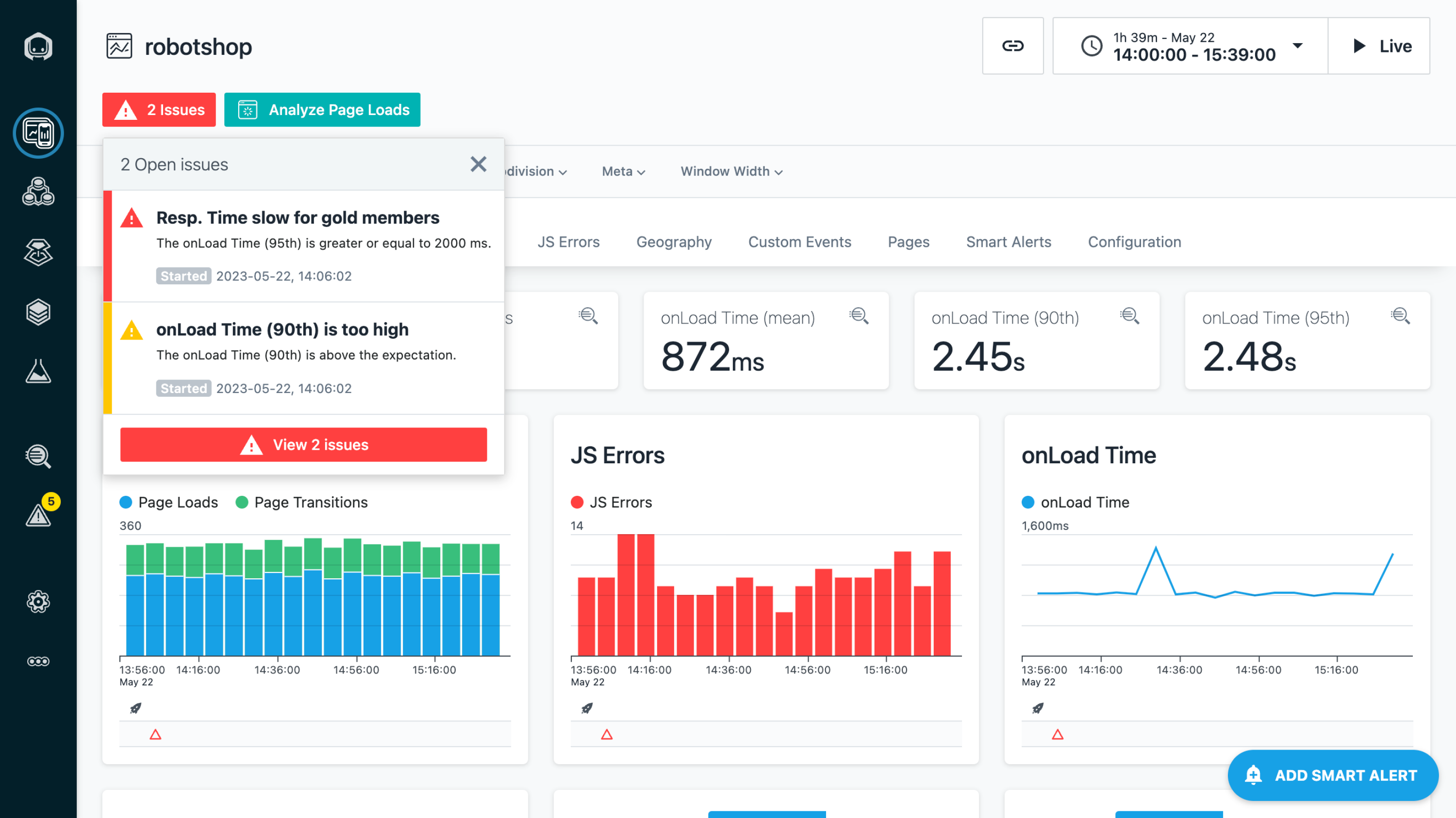 Screenshot of Instana NGINX monitoring interface