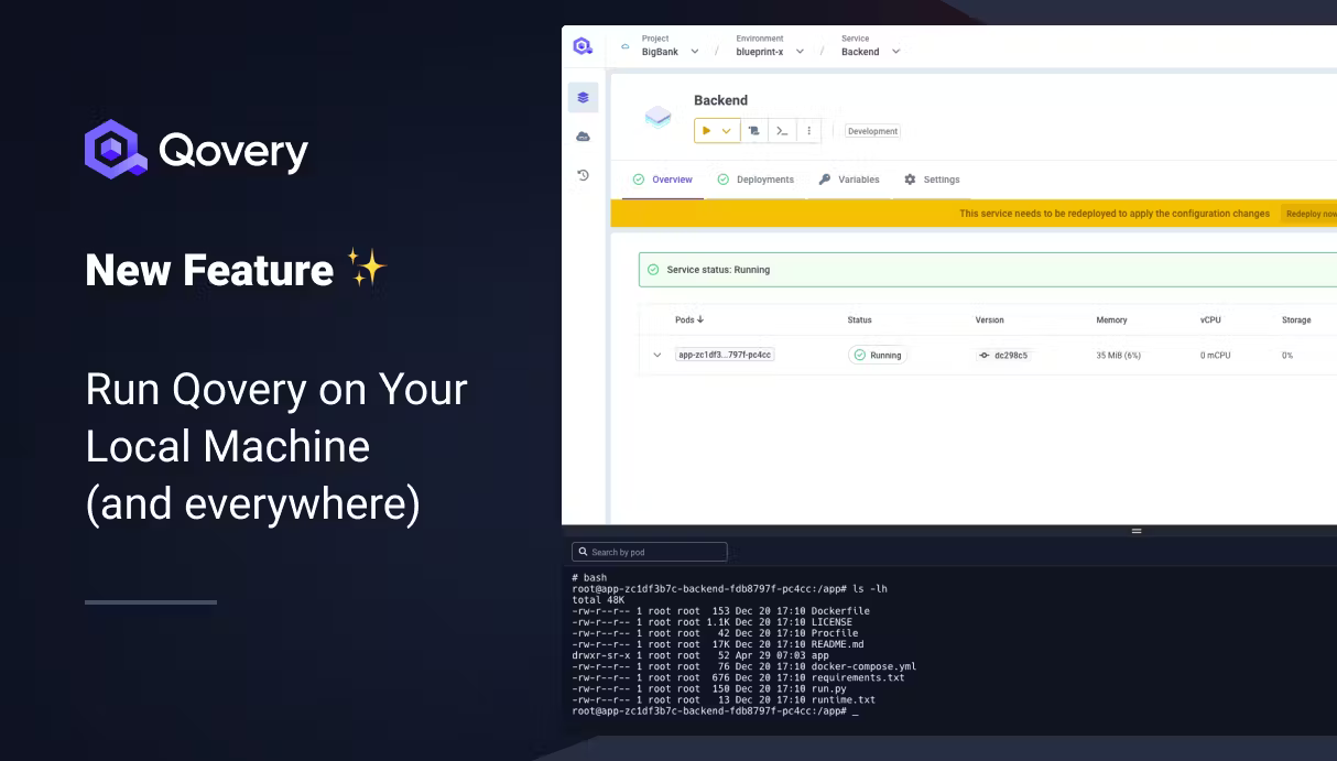 Qovery Dashboard