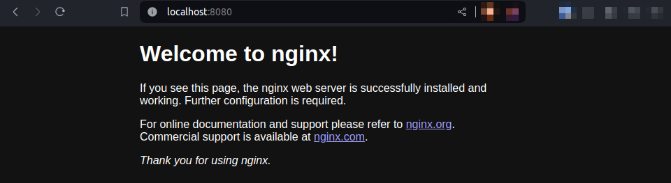 NGINX welcome page