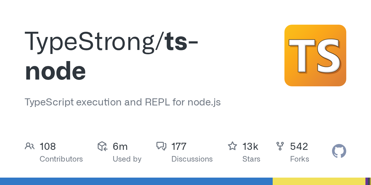 Screenshot of ts-node Github page