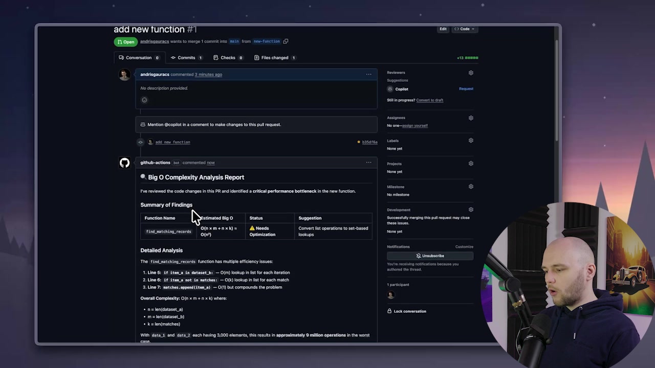Agent-generated Big O complexity analysis report