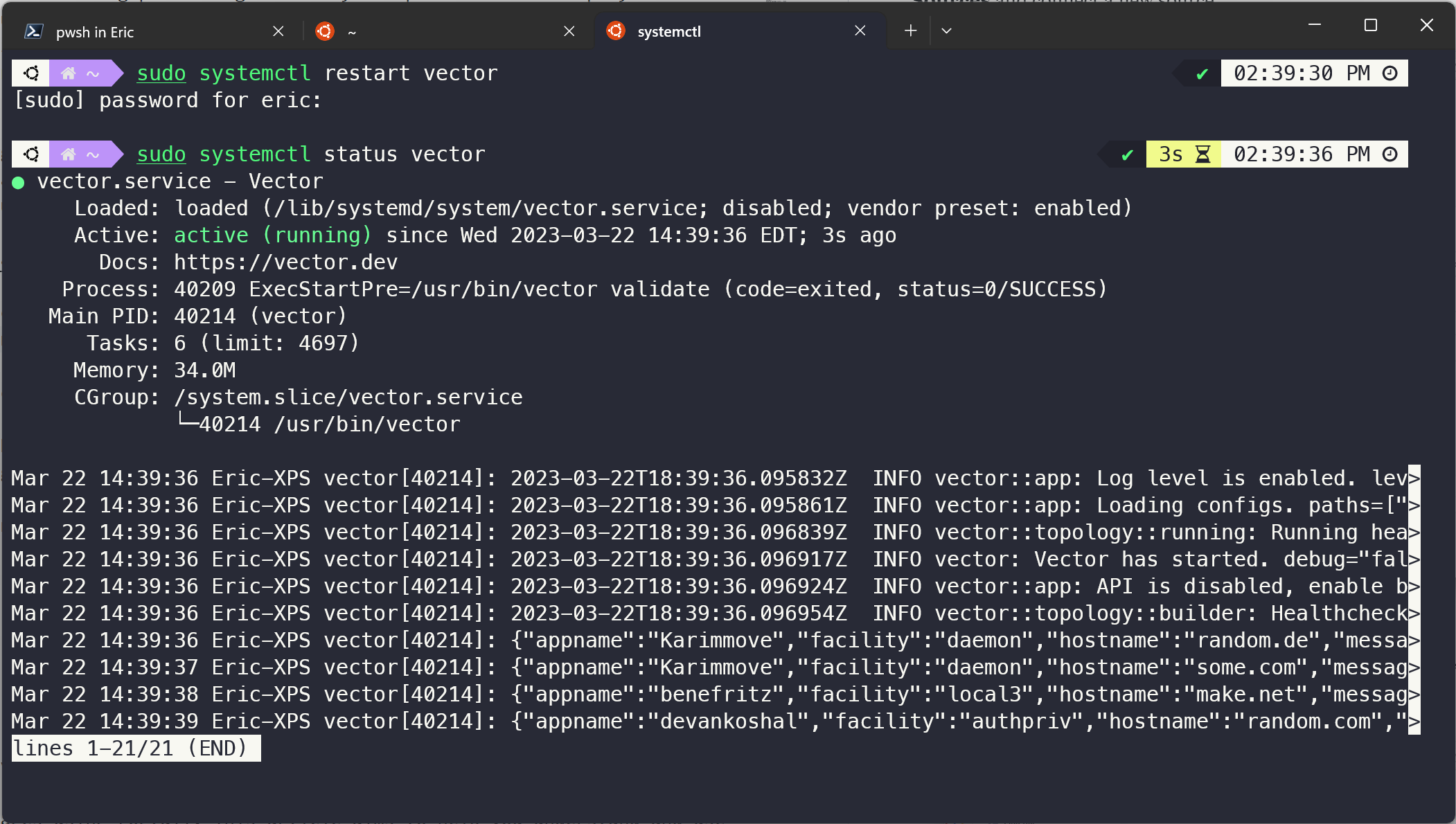 vector started