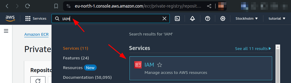 find IAM service