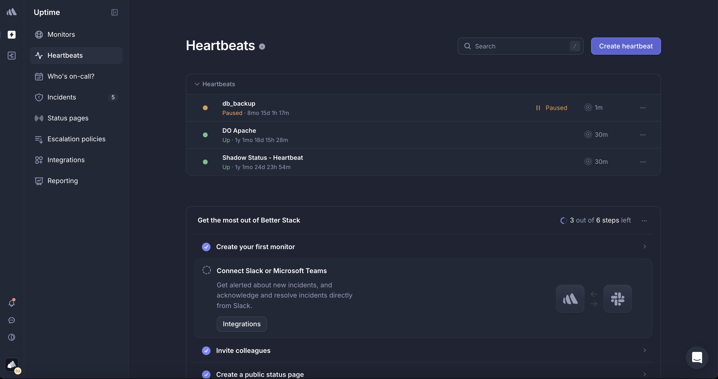 Screenshot of Better Stack interface