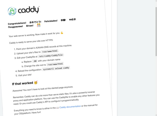 Caddy Web Server Logo