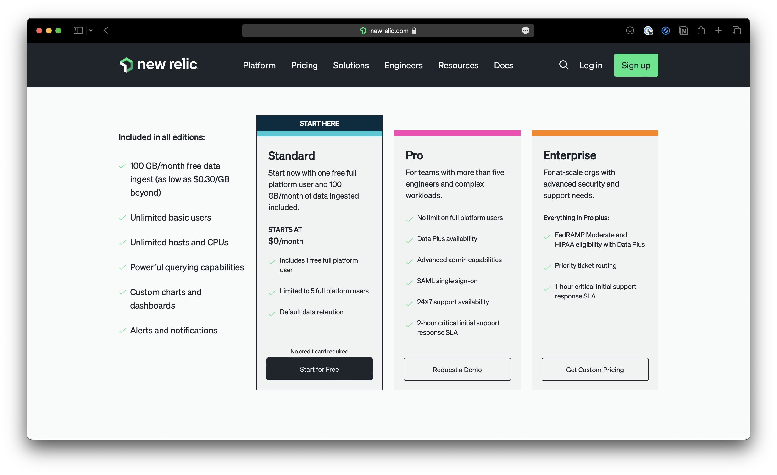 New Relic Pricing