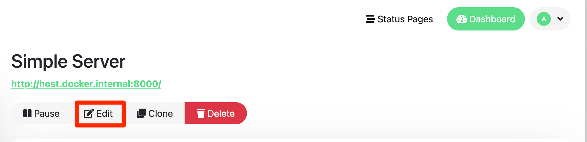 Screenshot of the edit notifications button