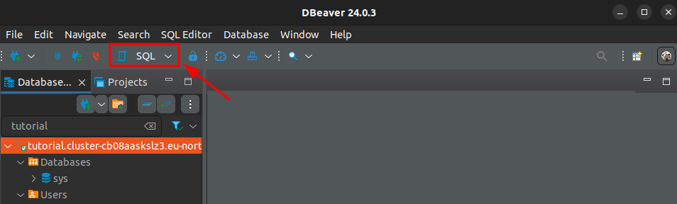 open sql script