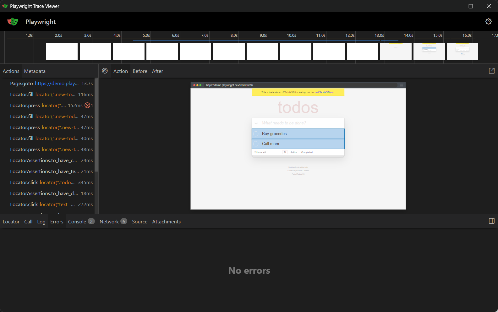 Screenshot of Trace Viewer