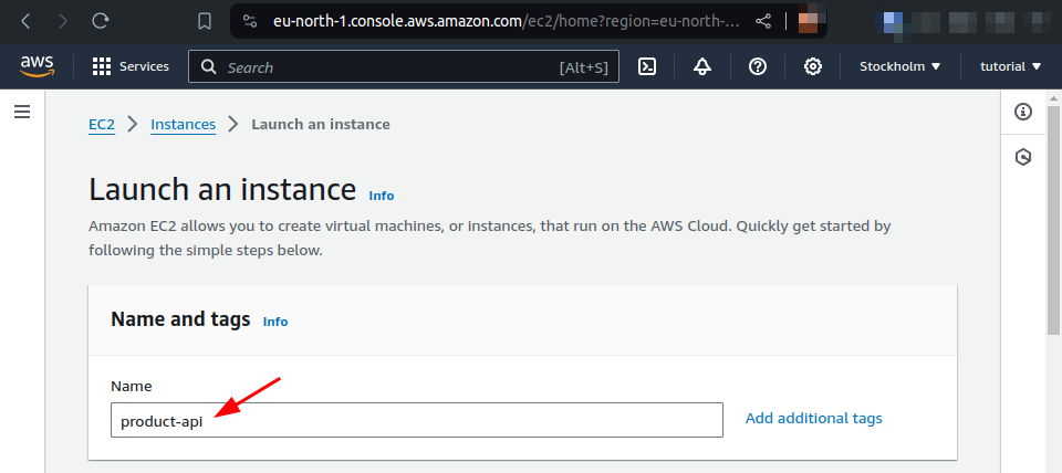 set instance name