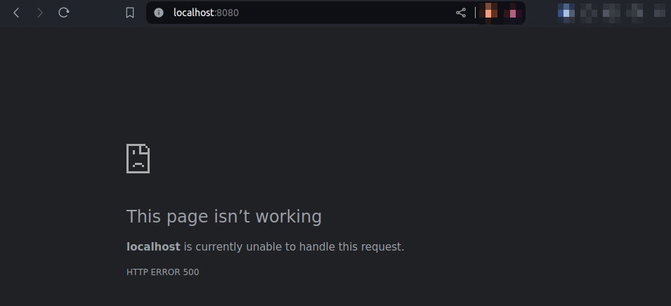 500 internal server error