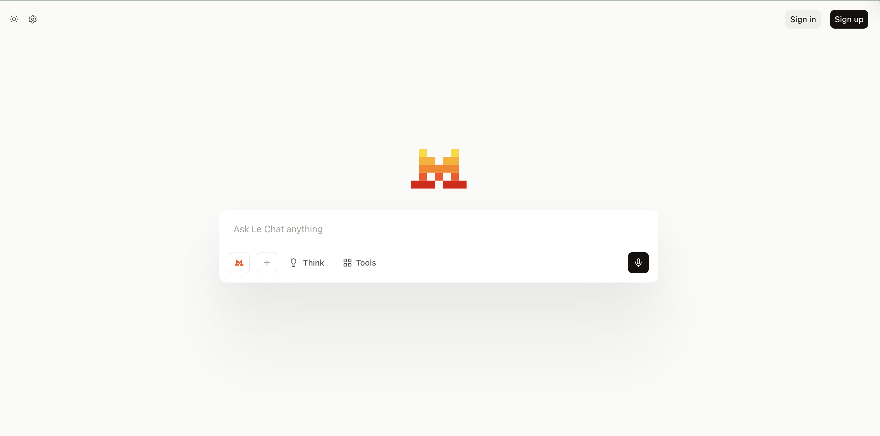Screenshot of Mistral AI